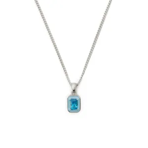 Silver Blue Blush Necklace - Limited Edition