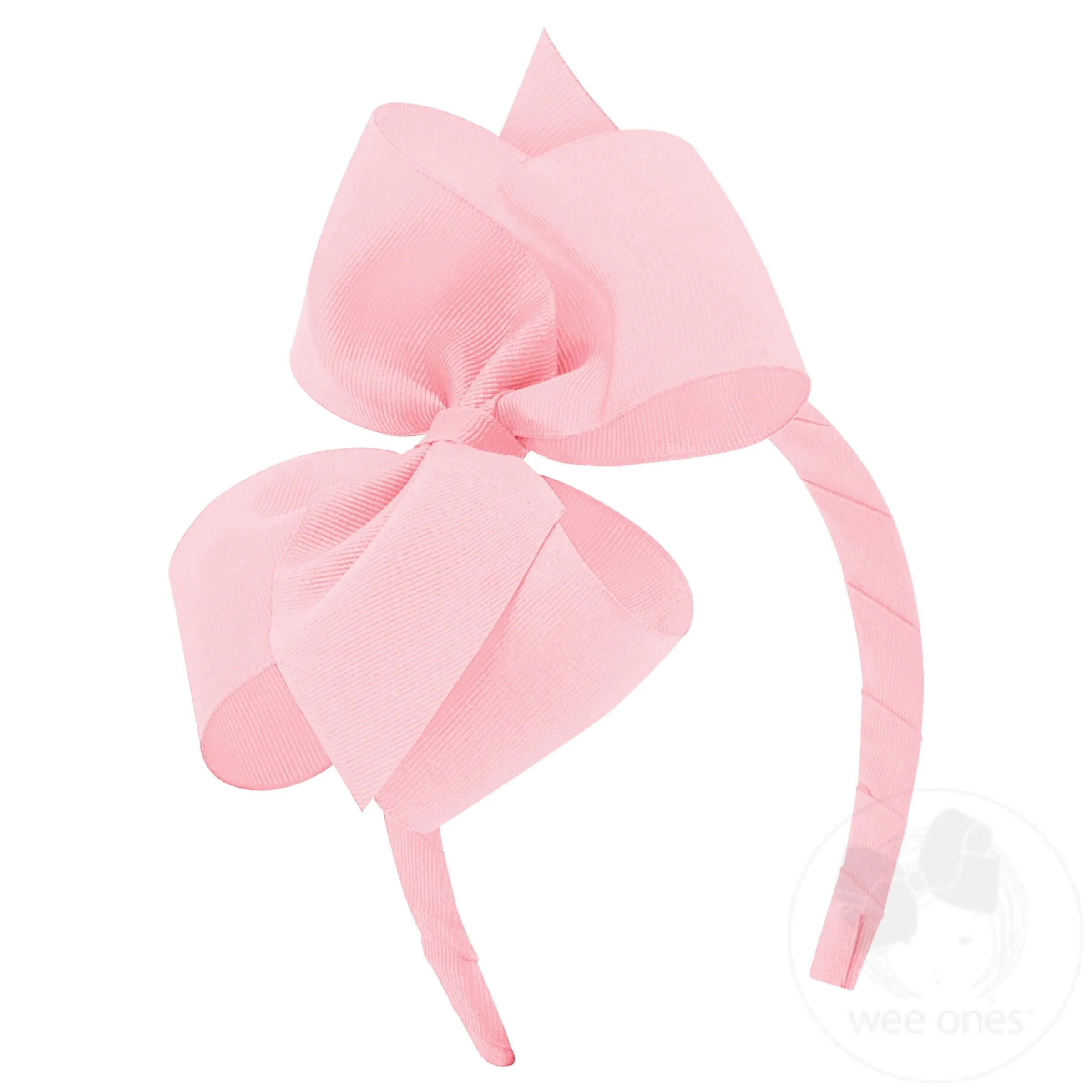 Small King Classic Grosgrain Girls Hair Bow on Headband