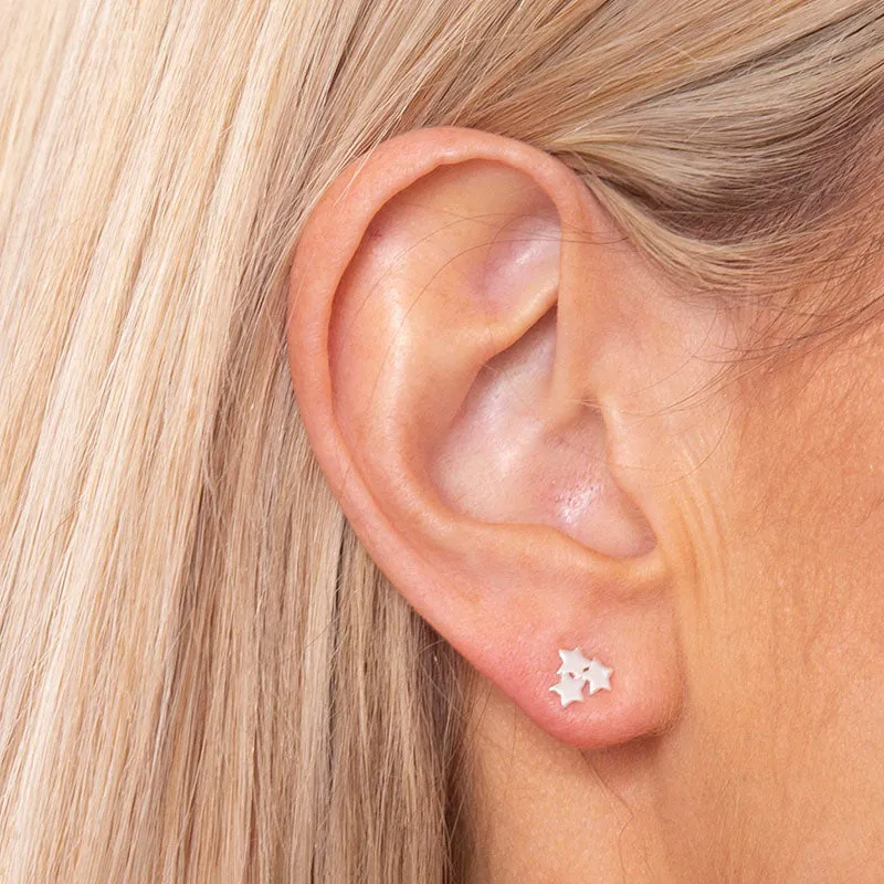 Sterling Silver Star Stud