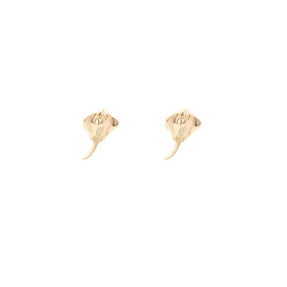 Stingray Post Stud Earring Ocean Sea Fish Water Gift Giving