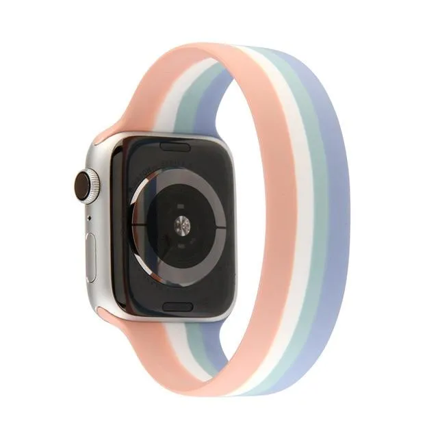 Striped Silicone Series 7 6 5 Elastic Rainbow Belt Bracelet Waterproof