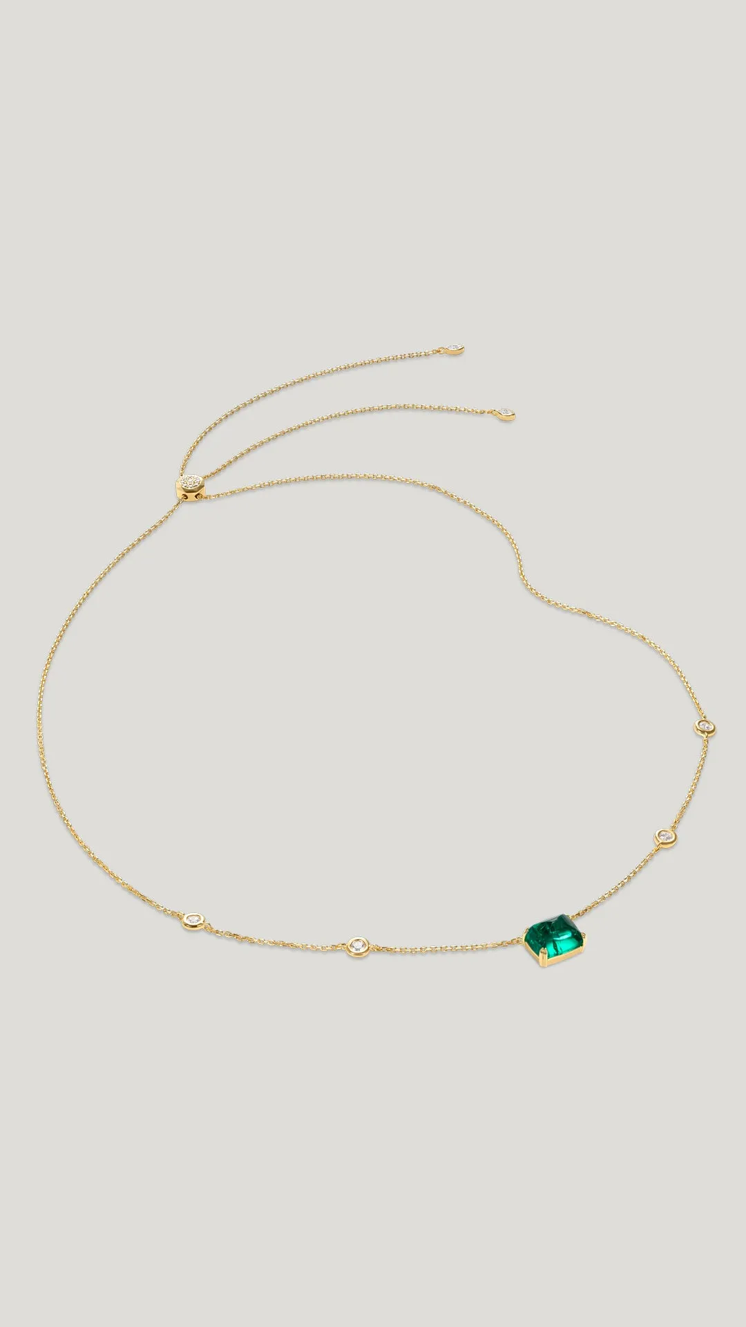 Sugarloaf Necklace Emerald Gold Vermeil