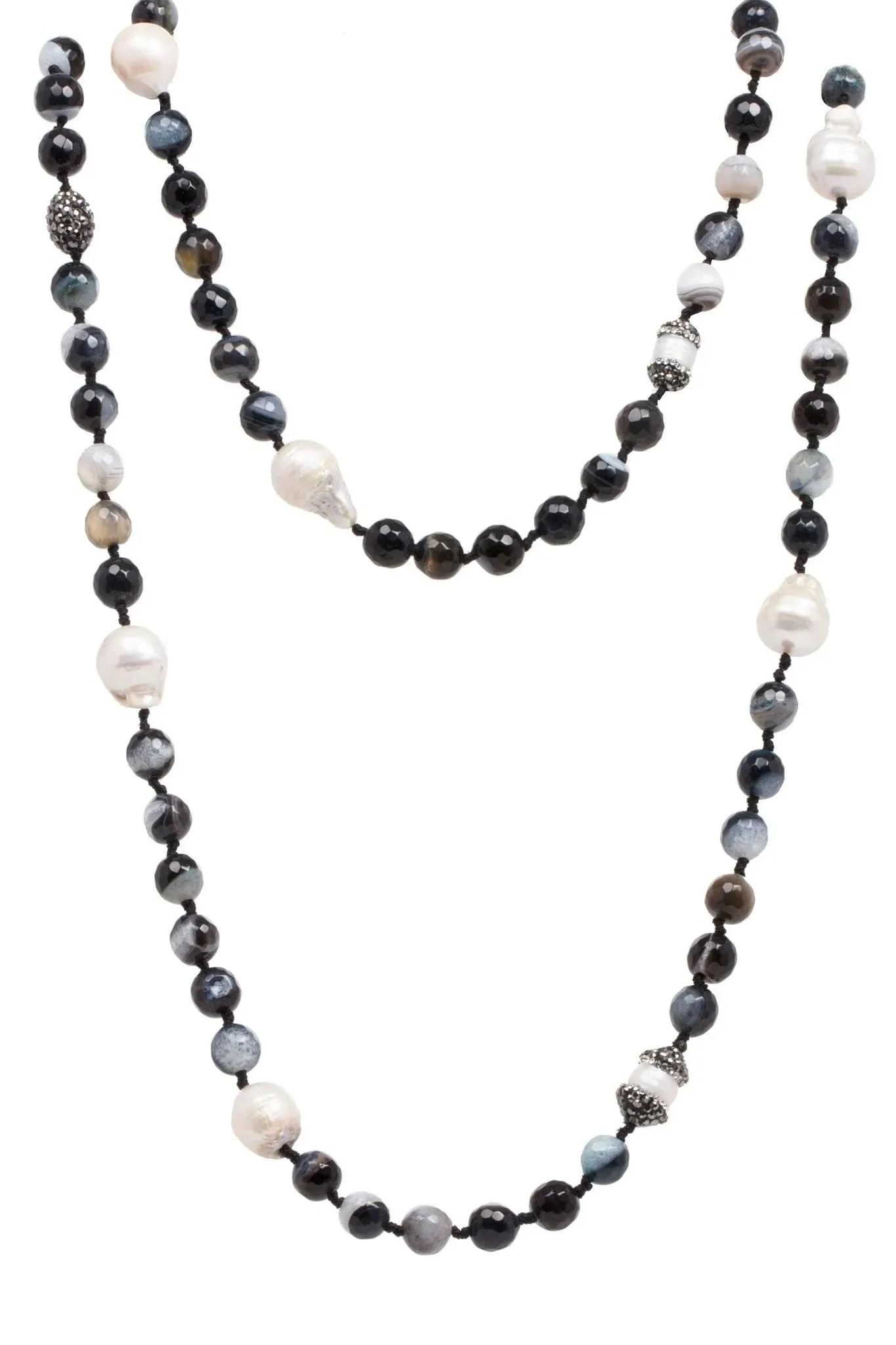 Tahitian Pearl Beaded Long Necklace