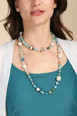 Tahitian Pearl Beaded Long Necklace