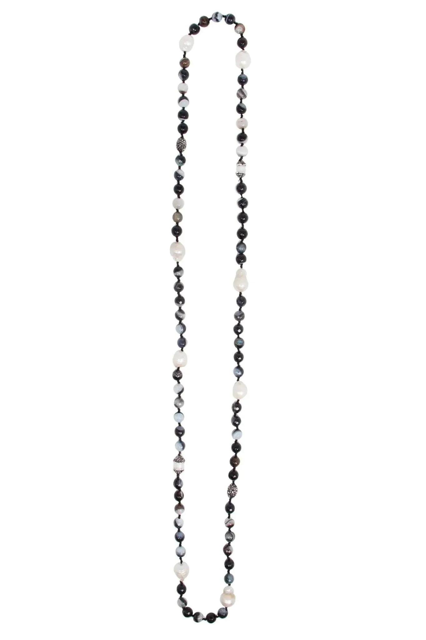 Tahitian Pearl Beaded Long Necklace