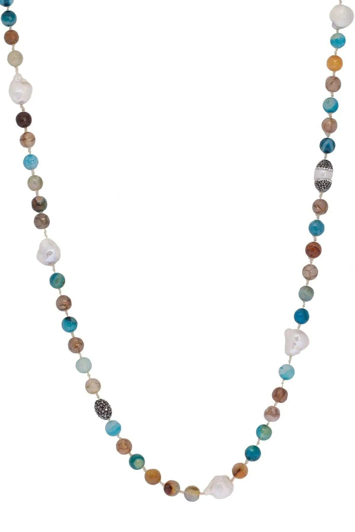 Tahitian Pearl Beaded Long Necklace