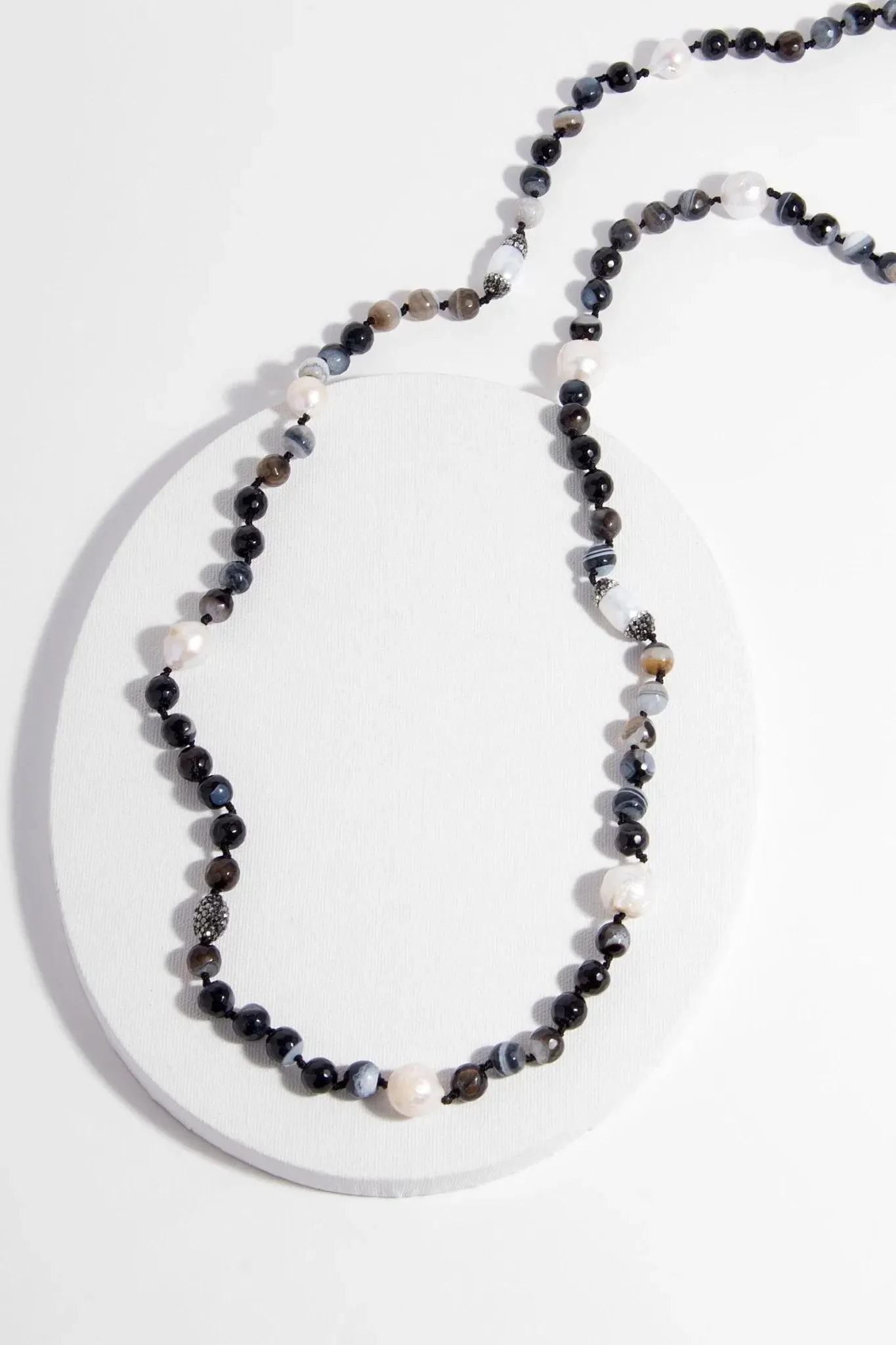 Tahitian Pearl Beaded Long Necklace