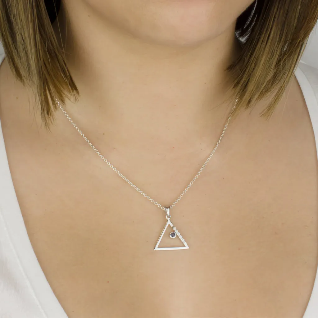 Triangulo: Sapphire & Diamond Necklace