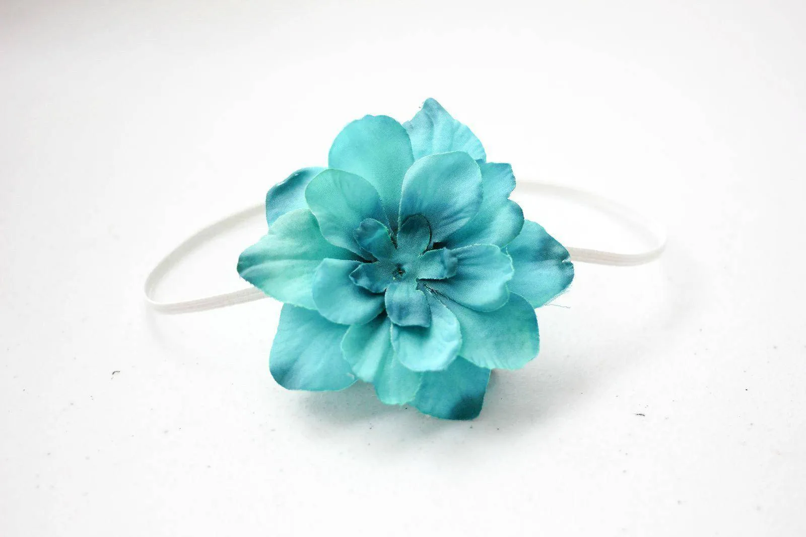 Turquoise Blue Vintage Flower Headband