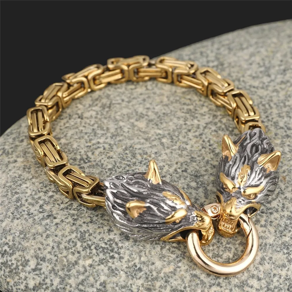 Unique Luxurious Wolf Viking Bracelet