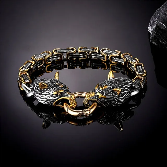 Unique Luxurious Wolf Viking Bracelet