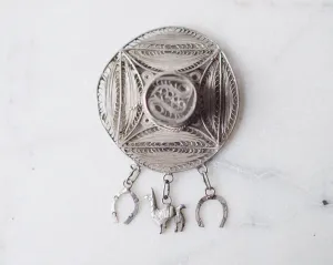 Vintage Peruvian Silver Filigree Hat Brooch