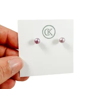 WHS Pearl Studs - small lavender