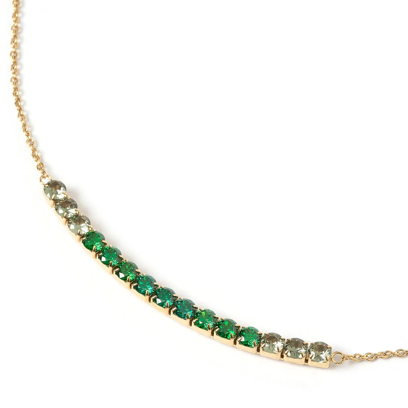 Zalia Gold Necklace - Emerald