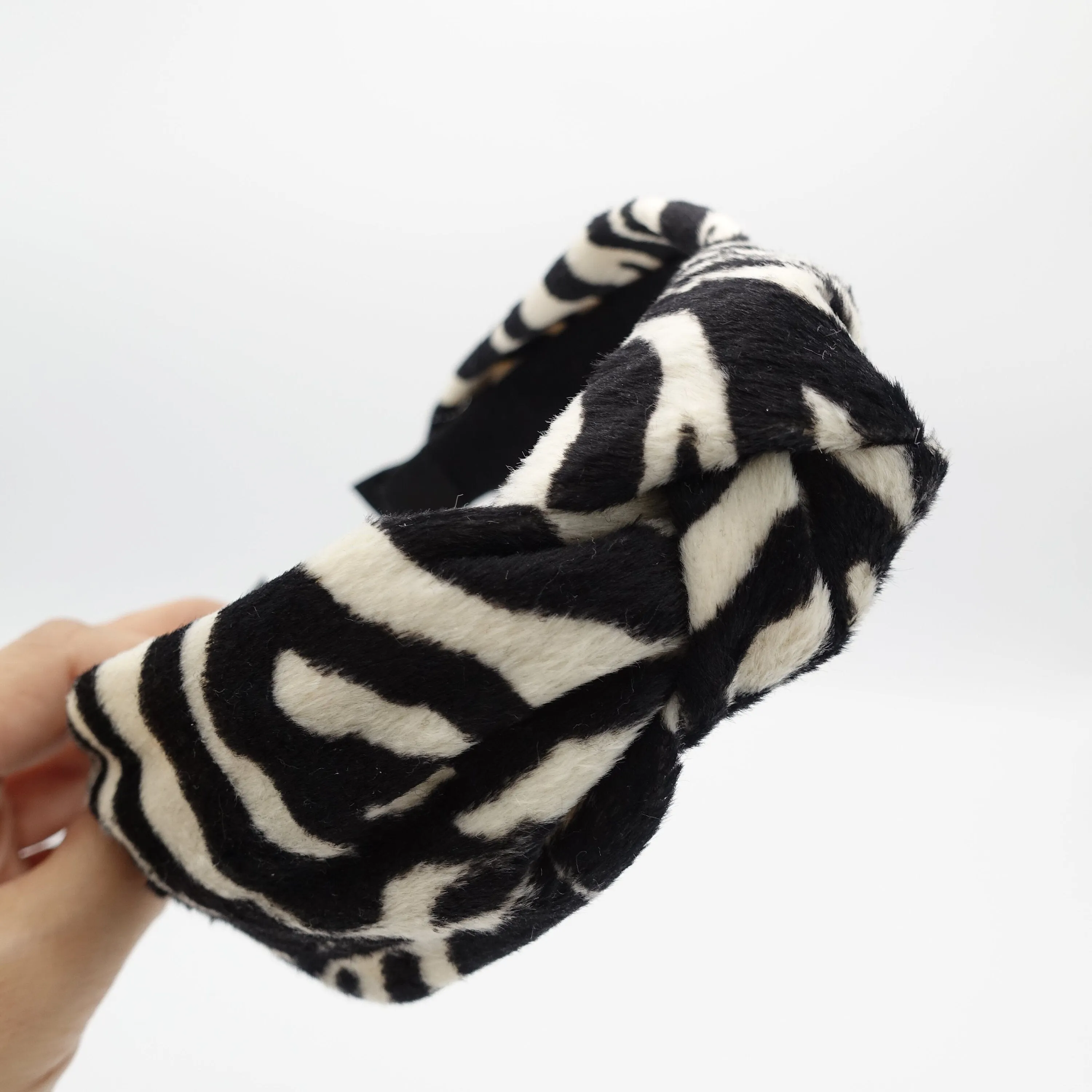 zebra knotted headband animal print pattern hairband woman hair accessory