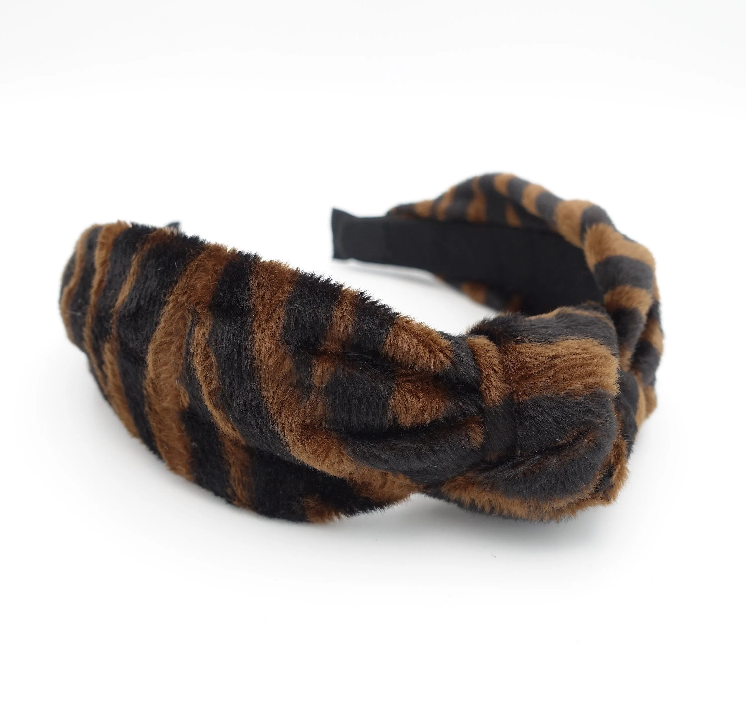 zebra knotted headband animal print pattern hairband woman hair accessory